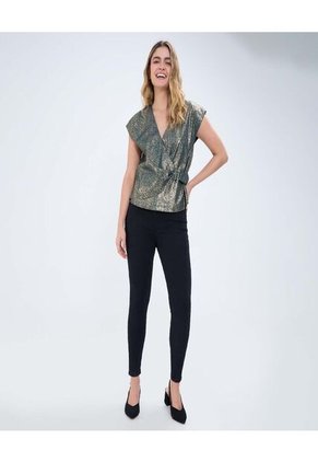 Pantalon Para Mujer 5 Bolsillos Color Negro Marca Ostu #40070544