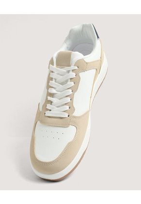 Tenis Urbanos Contrast  Para Hombre Beige Ostu