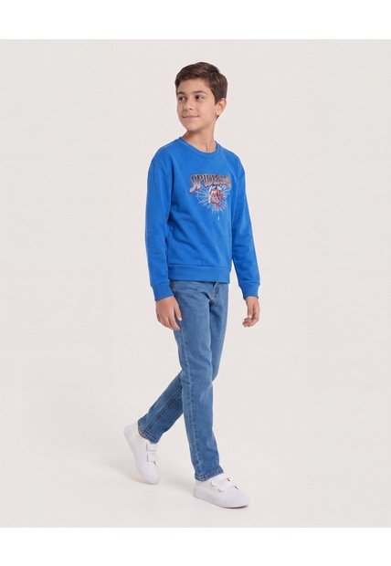 Buzo Spider-Man Tela De Araña Para Niño  Infantil Niño Azul Ostu