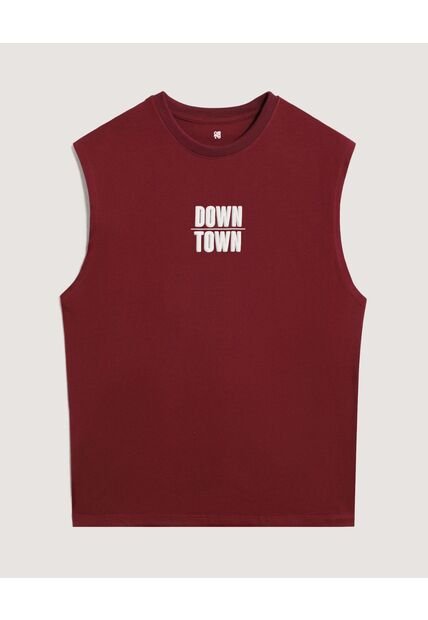 Camiseta  Para Hombre Manga Corta Cuello Redondo Color Vino Marca Ostu #60091952