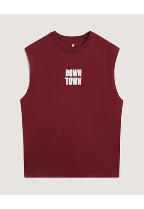 Camiseta Para Hombre Manga Corta Cuello Redondo Color Vino Marca Ostu #60091952