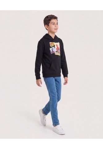 Buzo Con Capota Spider-Man Retro Para Niño  Infantil Niño Negro Ostu Ostu
