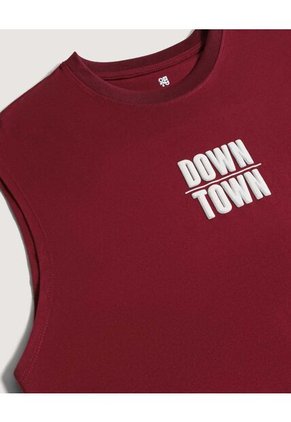 Camiseta Para Hombre Manga Corta Cuello Redondo Color Vino Marca Ostu #60091952