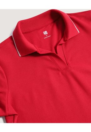 Polo  Para Mujer Manga Corta Color Rojo Marca Ostu #40110190