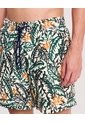 Pantaloneta De Baño Estampada  Para Hombre Crema Ostu de Ostu