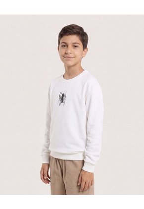 Buzo Spider-Man Doble Impacto Para Niño Infantil Niño Crema Ostu