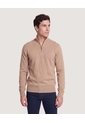 Saco Tejido Con Cremallera  Para Hombre Beige Ostu de Ostu