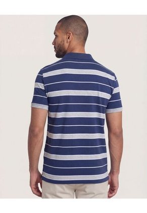 Polo  Para Hombre Cuello Tejido Con Bolsillo Color Azul Marca Ostu #60110897