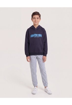 Buzo Con Capota Adventure Outdoor Para Niño Infantil Niño Azul Ostu
