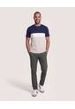 Camiseta Henley Bloques Color  Para Hombre Azul Ostu de Ostu