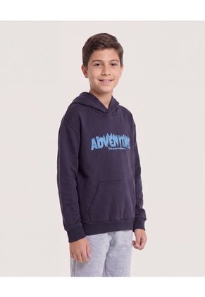 Buzo Con Capota Adventure Outdoor Para Niño Infantil Niño Azul Ostu