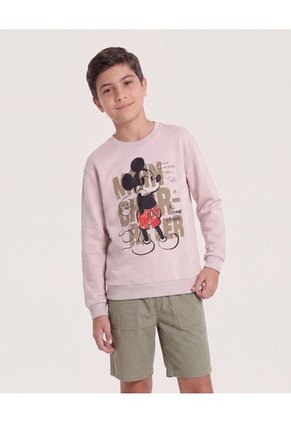 Buzo Mickey Mouse Art Clásico Para Niño  Infantil Niño Beige Ostu