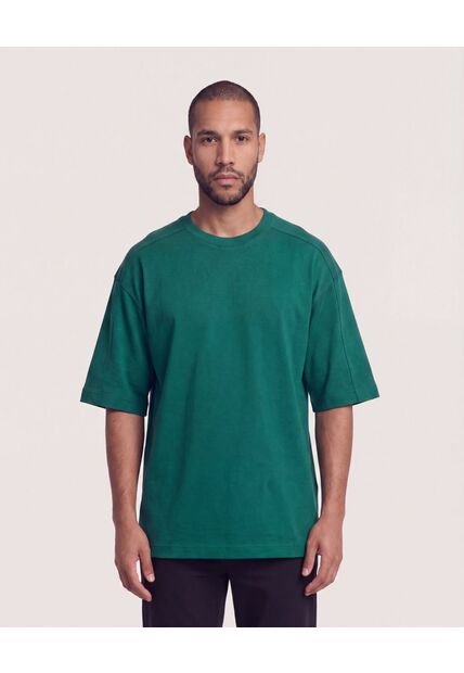 Camiseta Oversize  Para Hombre Verde Ostu