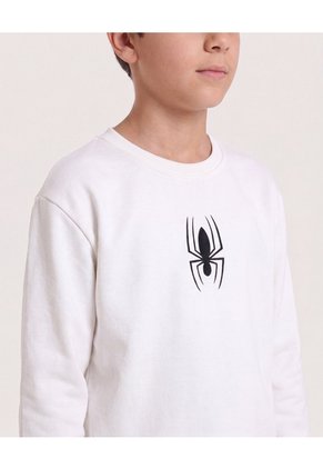 Buzo Spider-Man Doble Impacto Para Niño Infantil Niño Crema Ostu