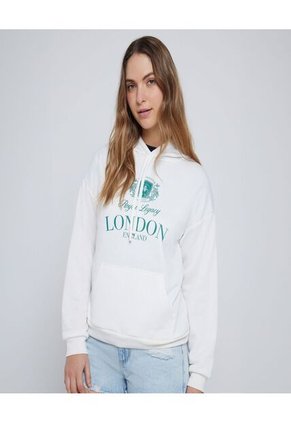 Buzo Para Mujer Hoodie Color Beige Marca Ostu #40060353