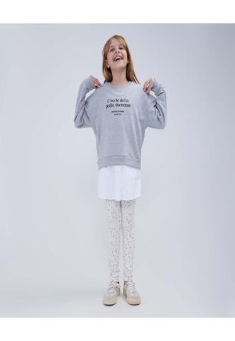 Buzo Para Niña Cuello Redondo Color Gris  Marca Ostu #90060103 Ostu