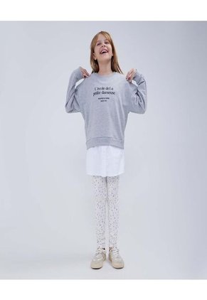 Buzo Para Niña Cuello Redondo Color Gris  Marca Ostu #90060103