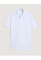 Camisa  Para Hombre Manga Corta Sin Bolsillo Cuello C Color Blanco Marca Ostu #60010904 de Ostu