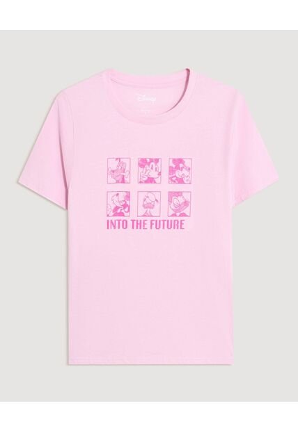 Camiseta  Para Mujer Manga Corta Cuello Redondo Color Rosado Marca Ostu #40092858