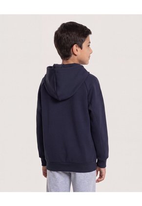 Buzo Deportivo Con Lienas En Contraste Para Niño Infantil Niño Azul Ostu