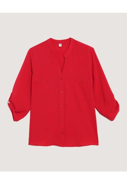 Blusa  Para Mujer Manga 3/4 Color Rojo Marca Ostu #40121258
