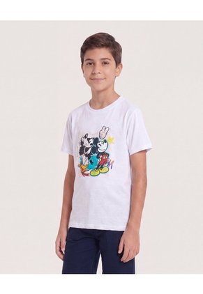 Camiseta Mickey Mouse Friends Art Para Niño Infantil Niño Blanco Ostu