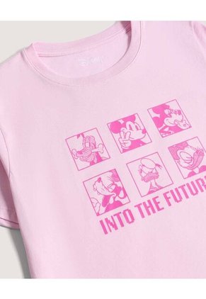 Camiseta  Para Mujer Manga Corta Cuello Redondo Color Rosado Marca Ostu #40092858