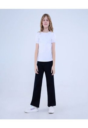 Blusa Para Niña Manga Corta Color Blanco Marca Ostu #90120048