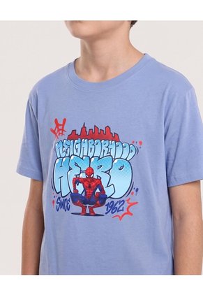 Camiseta Spider-Man Urban Hero Para Niño Infantil Niño Azul Ostu