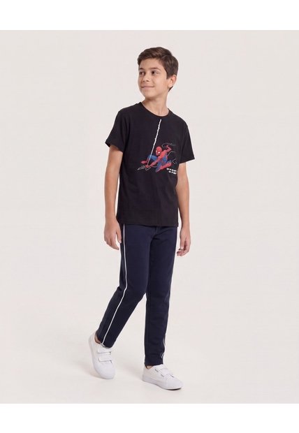 Camiseta Spider-Man Acción Urbana Para Niño  Infantil Niño Azul Ostu