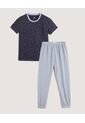 Pijama Infantil Niño M/C P/L Color Azul Marca Ostu #80040099 de Ostu