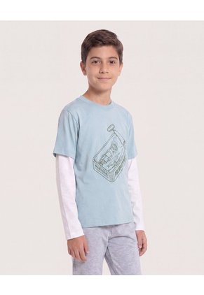 Camiseta Adventure Warning Para Niño  Infantil Niño Verde Ostu