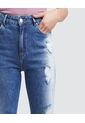 Jean Para Mujer Mom Color Azul  Marca Ostu #40160234 de Ostu