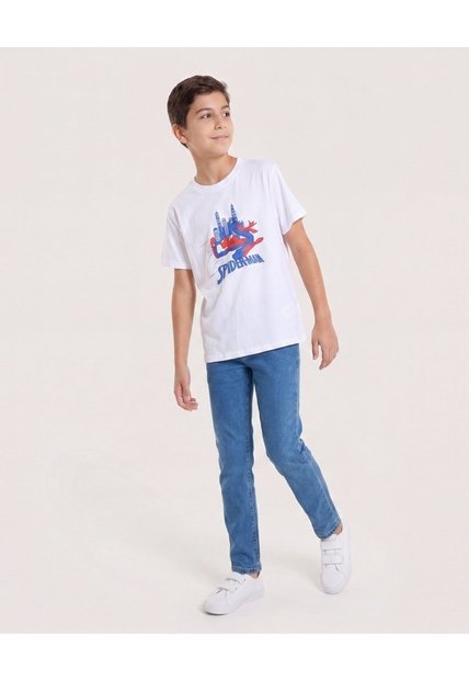 Camiseta Spider-Man En La Ciudad Para Niño  Infantil Niño Blanco Ostu