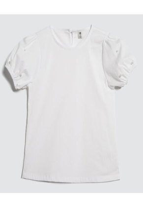 Blusa Para Niña Manga Corta Color Blanco Marca Ostu #90120048
