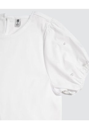 Blusa Para Niña Manga Corta Color Blanco Marca Ostu #90120048