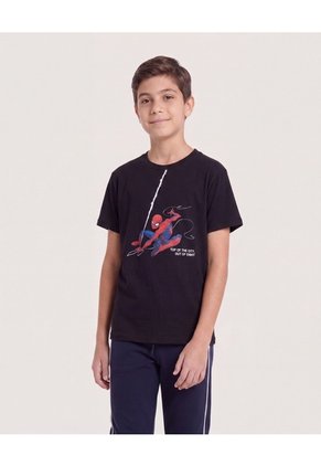 Camiseta Spider-Man Acción Urbana Para Niño Infantil Niño Azul Ostu