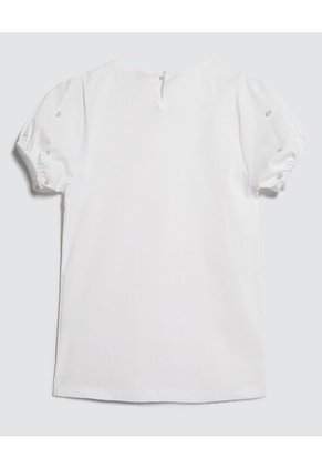 Blusa Para Niña Manga Corta Color Blanco Marca Ostu #90120048