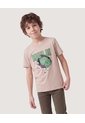 Camiseta Manga Corta Con Hulk  Infantil Niño Beige Ostu de Ostu