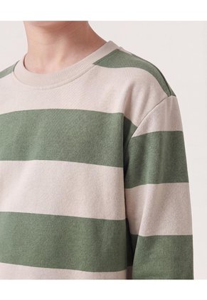 Buzo Preteñido A Rayas  Infantil Niño Beige Ostu