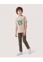 Camiseta Manga Corta Con Hulk  Infantil Niño Beige Ostu de Ostu