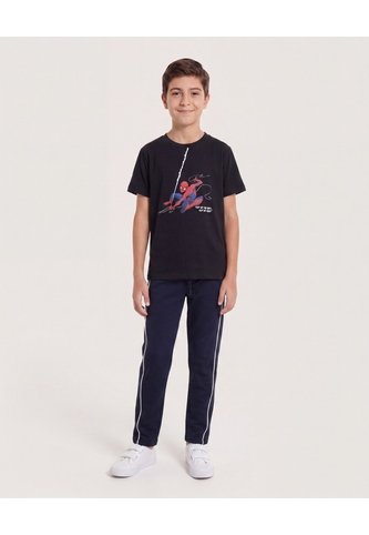 Camiseta Spider-Man Acción En Red Para Niño  Infantil Niño Negro Ostu Ostu