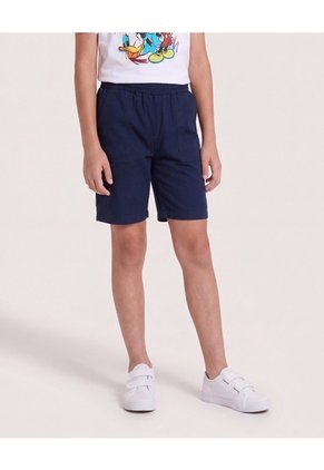 Bermuda Jogger Básica Para Niño Infantil Niño Azul Ostu