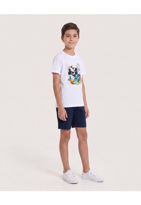 Bermuda Jogger Básica Para Niño Infantil Niño Azul Ostu