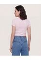 Camiseta  Para Mujer Crop Top Manga Corta Color Rosa Marca Ostu #40098218 de Ostu