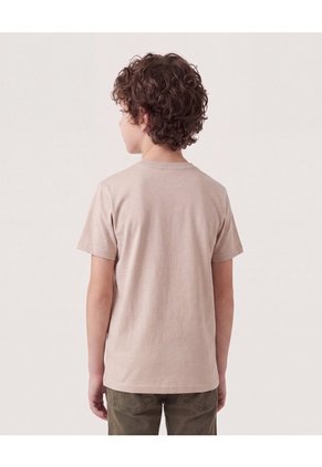 Camiseta Manga Corta Con Hulk Infantil Niño Beige Ostu