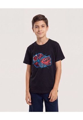 Camiseta Spider-Man Multiverso Para Niño Infantil Niño Negro Ostu