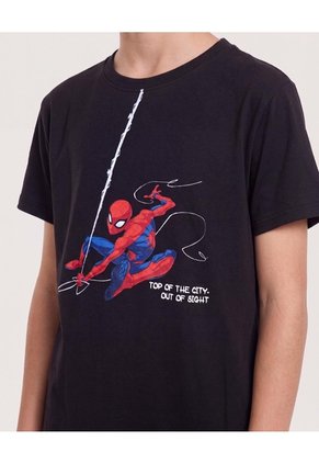 Camiseta Spider-Man Acción Urbana Para Niño Infantil Niño Azul Ostu