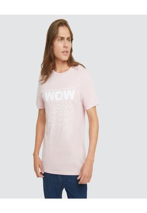 Camiseta Para Hombre Manga Corta Color Rosado Marca Ostu #60090790