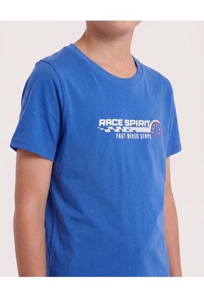 Camiseta Race Spirit Velocidad Para Niño Infantil Niño Azul Ostu